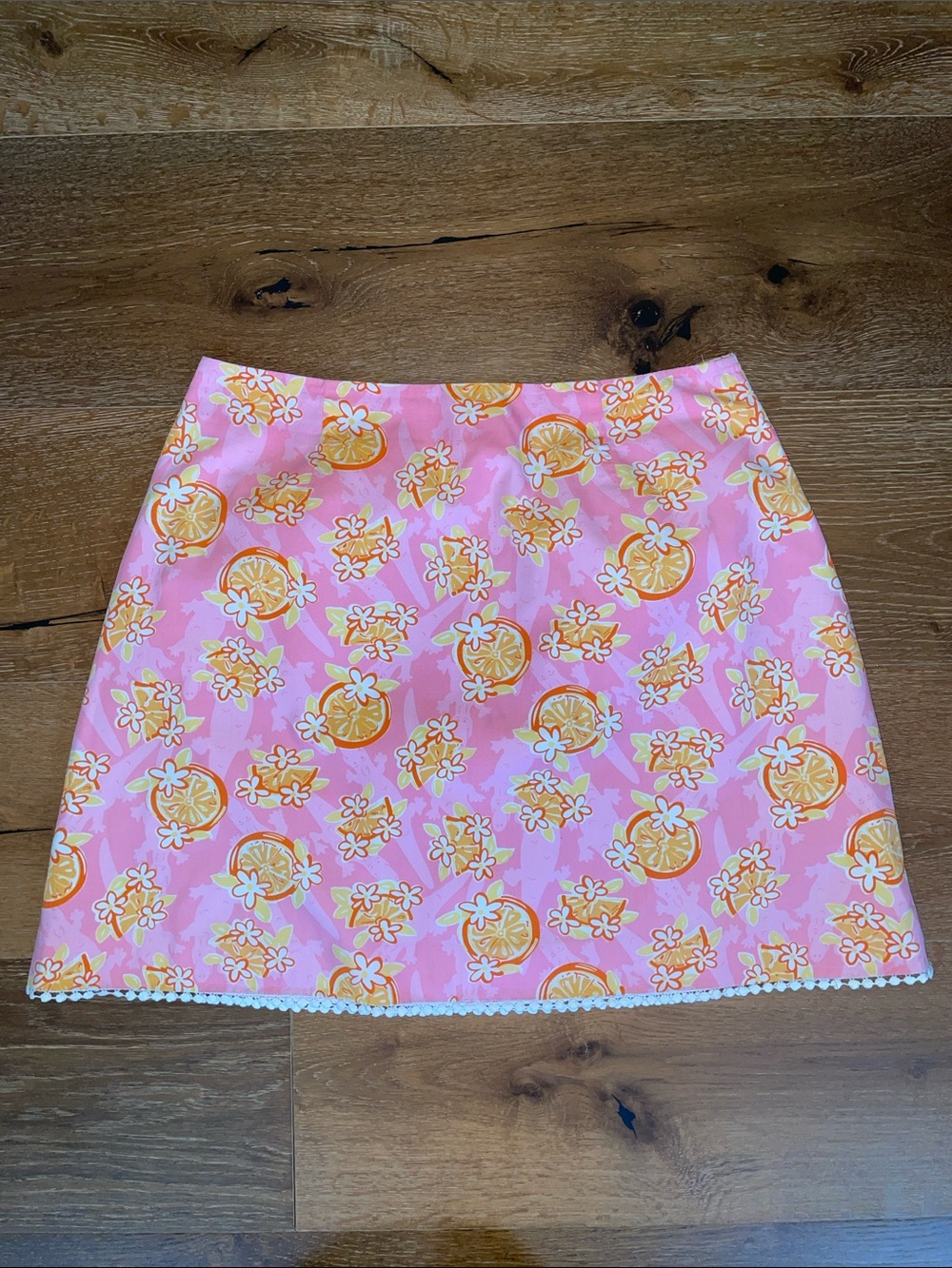 Lilly Pulitzer Pink Citrus Floral Mini Skirt